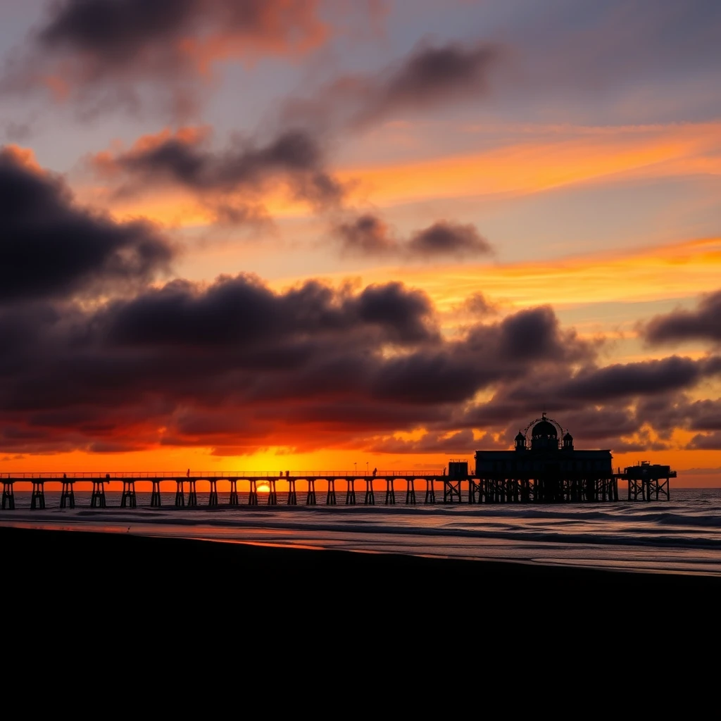 Sunset over Santa Monica Pier